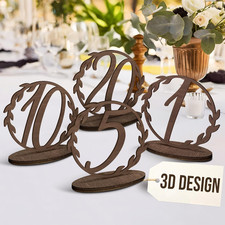 Wedding Table Numbers 1-20, Rustic Table Numbers For Wedding Reception, Wood Tab