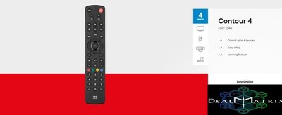 ONE FOR ALL CONTOUR UNIVERSAL 4 IN 1 TV-FERNBEDIENUNG 10 M REICHWEITE SCHWARZ URC1240