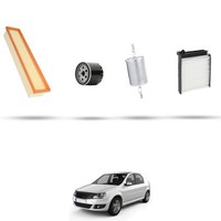 Hoffcar Set Service - 4 Filter Kompatibel Mit Dacia Logan 1.6 64Kw Von 2004