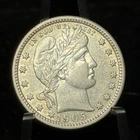 1905 - Barber Silver 25C Quarter Coin
