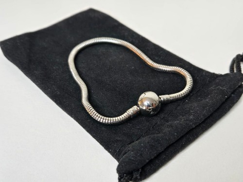 Pandora Moments Snake Chain Charm Bracelet with Logo Clasp