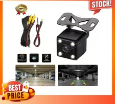 Car Rear View Backup Reverse Camera 170° 4 LED HD Night Vision Waterproof
