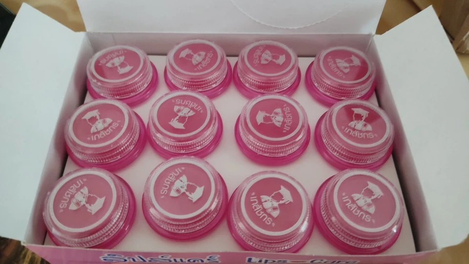 24 x Bálsamo Labial Tailandés Cera de Abeja Hidratante Brillo Cuidado Labial Natural Herbal Vitamina E Foto 3 de 4