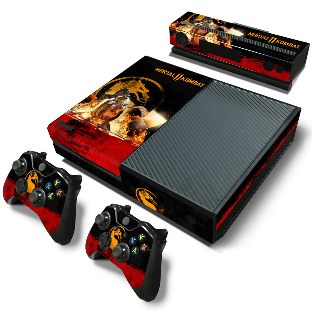 Xbox One Console Skin Decal Sticker Mortal Kombat 2 + Controller Skin Custom Set-image