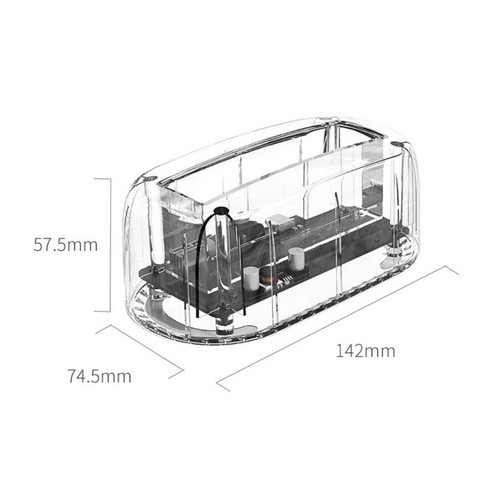 Transparent Hard Disk Base USB 3.1 GEN2 16TB 3.5inch SATA Hard Drive Box Case - Photo 2/8