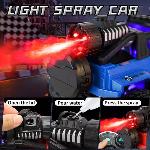 Remote Control Car RC Monster Truck with Spray & Lights 1:16 for Children 3 4 5 - Picture 4 of 8