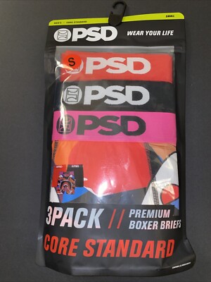 PSD Core Standard Premium Boxer Briefs Warface Split Pop 3 Pack Size Small New