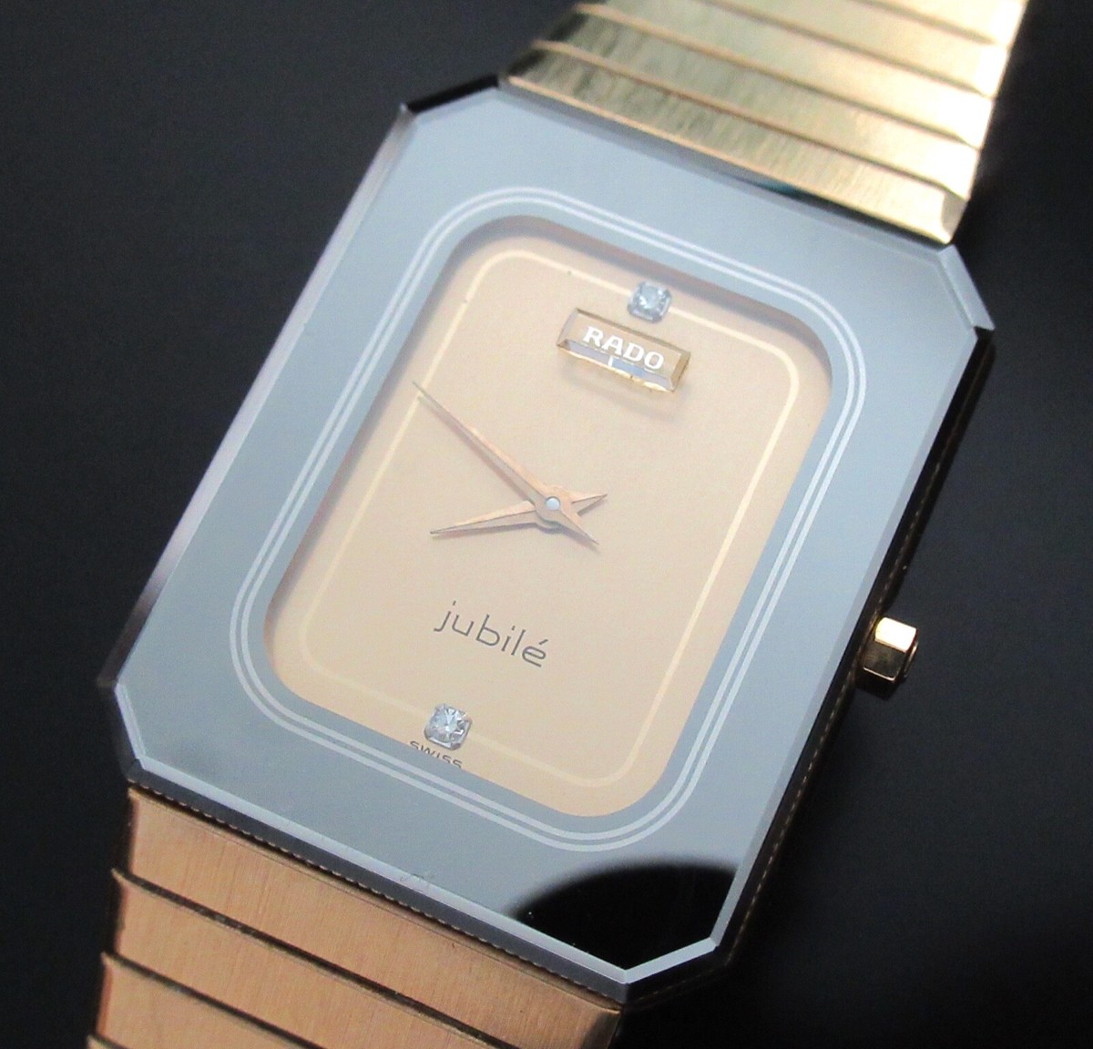 Rado Watch DIASTAR 135.1013.3 Quartz Sapphire Crystal 18k Gold