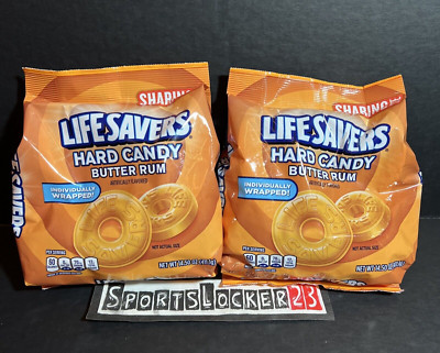 (2) Life Savers - Butter Rum Hard Candy Individually Wrapped Sharing Size 14.5oz