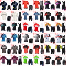 Men Cycling Jersey Bike Shirt Bib Shorts Set Short Sleeve Outdoor Sports Outfits