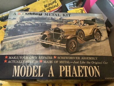Vintage Hubley Metal Model Kit - Ford Model A Phaeton # No. 4856 - UNBUILT