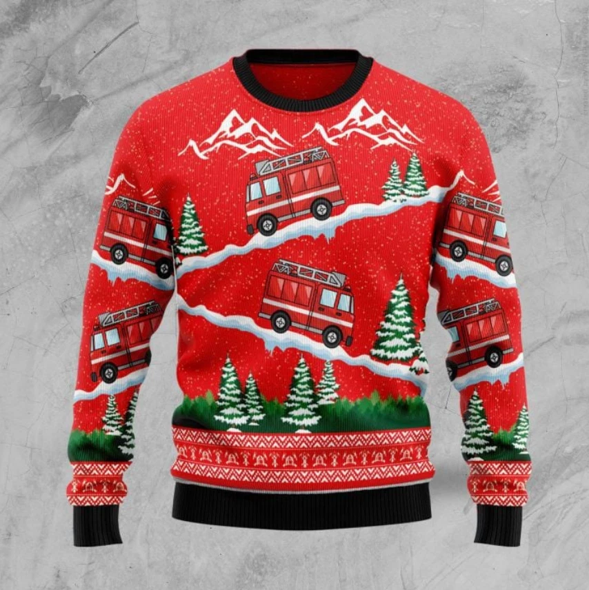 Fireman ugly christmas best sale sweater