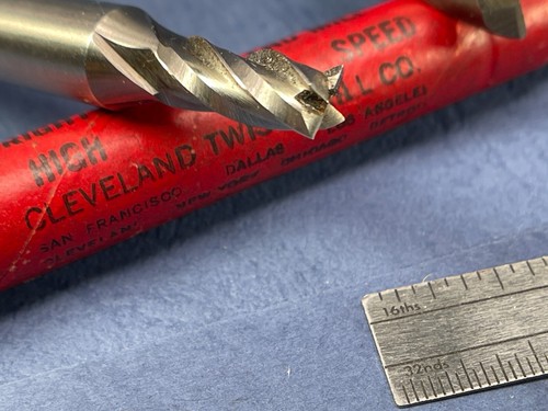 Double End Mills 1 Lot 3 pc 3/8" Morse & Cleveland 2 Fl. 1/4" Clvd 4 Lip IN3139 - Picture 4 of 19