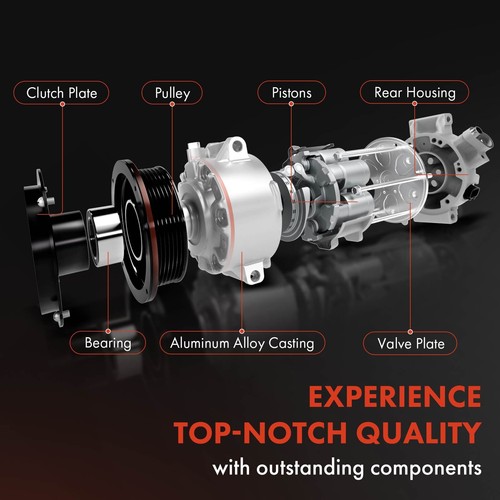 AC Compressor with Clutch for Chevrolet Equinox GMC Terrain 2010-2011 L4 2.4L - Picture 7 of 9