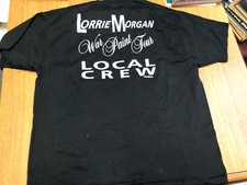 ORIGINAL VINTAGE 1994 LORRIE MORGAN WAR PAINT TOUR BLACK T-SHIRT LOCAL CREW XXL