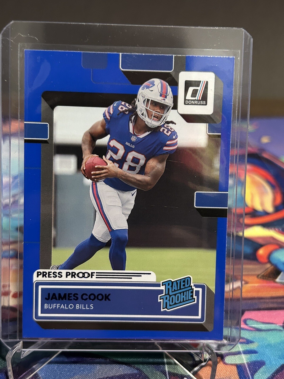 2022 Donruss James Cook Blue Press Proof Rated Rookie RC #315 Bills