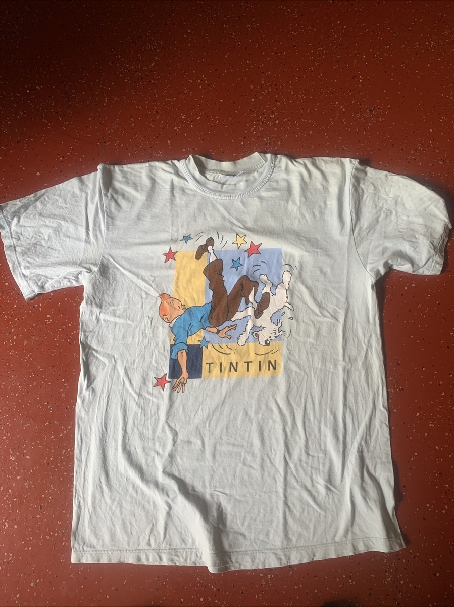 Vintage TinTin Tee Shirt 90s “Coke En Stock”Size XL RARE From