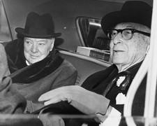 SIR WINSTON CHURCHILL & BERNARD BARUCH 11x14 GLOSSY PHOTO PRINT
