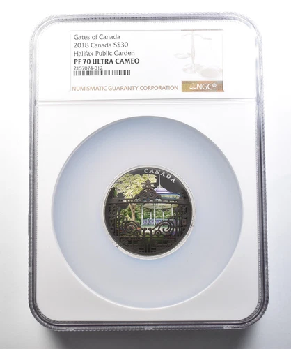 2018 Canada 30 Dollars Silver Halifax Public Garden PF70 UCAM NGC *4422