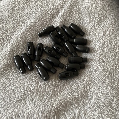 Kunststoff Kordelverschluss Knebel Clips 20 Stück Federzug Kordel Druckknopf