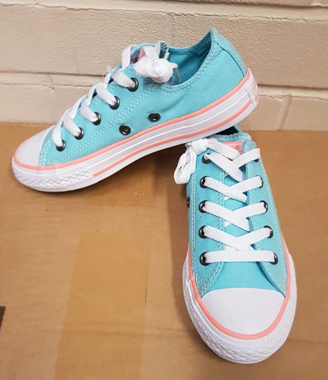 Scarpe Converse Oxford pizzo stagionali bambini giovani tela UK 13 EUR 33 (N4