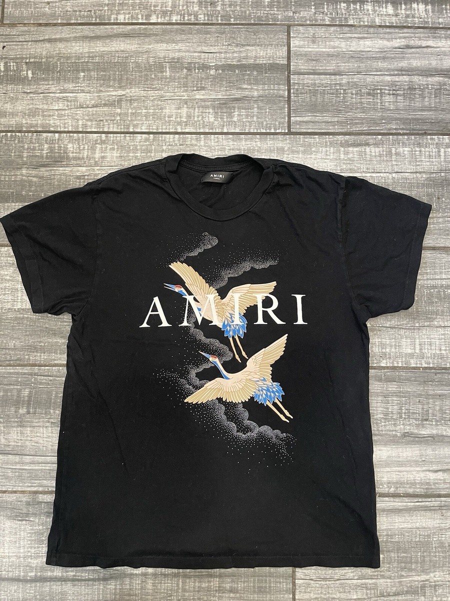 AMIRI アミリ 鶴 クレーンプリント コットンシャツ Authentic AMIRI Crane Bird Shirt Size XS | eBay