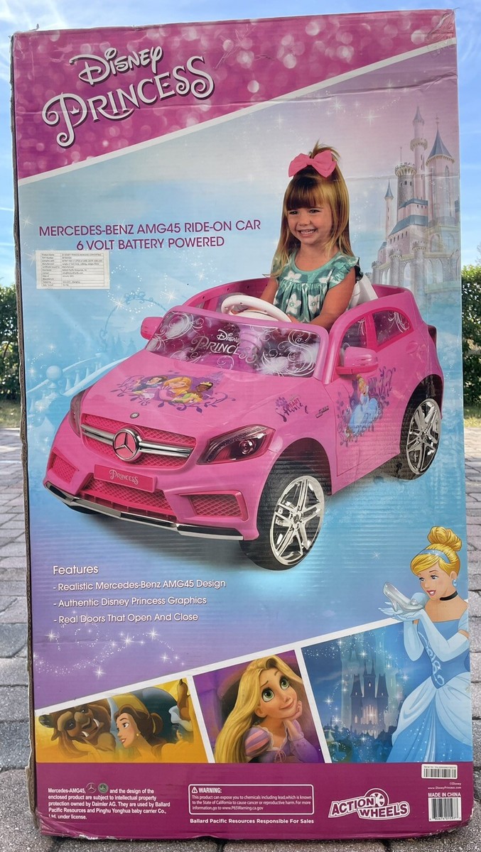 Brand New Disney Princess Mercedes 6V Ride On Car Pink