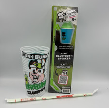 7 Eleven Green Day Punk Bunny Mini Bluetooth Speaker Slurpee With Spoon Cup LOT