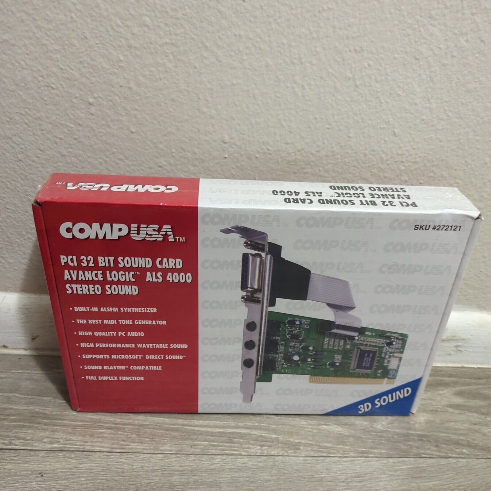 CompUSA Management PC 32 Sound Card. Advance Logic ALS 4000 stereo sound. New. . Available Now for 36.95