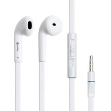 Syba CL-AUD63098 White Earbuds with In-Line Microphone
