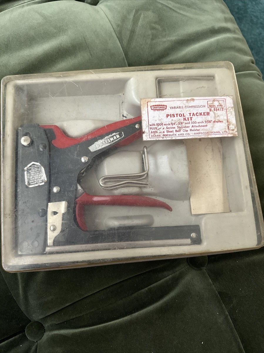 Vintage Craftsman Pistol Tacker Staple Dual Gun 9_68472 968472