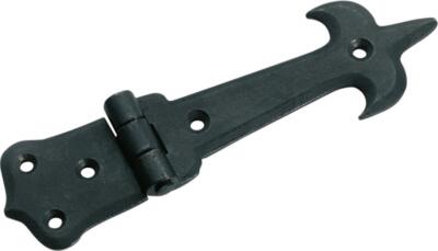 flat black heavy cast iron french ''fleur-de-lys'' hinge,TH 3789,140 x 40 mm