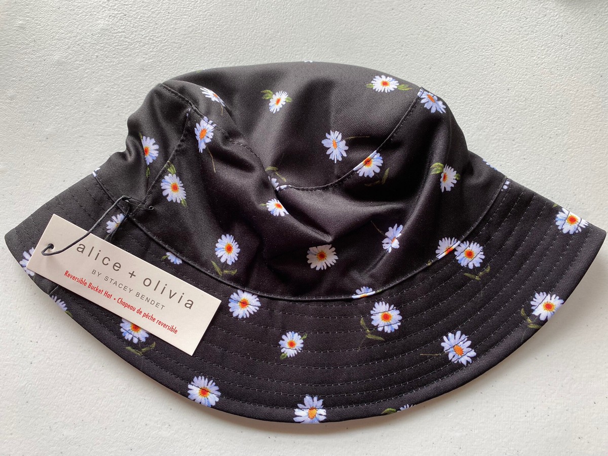 ALICE + OLIVIA REVERSIBLE BUCKET HAT DAISY PRINT BY STACEY  display picture 2