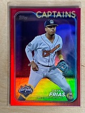 2024 Topps Pro Debut Red Foil Dayan Frias 8/10 Cleveland Guardians PD-154
