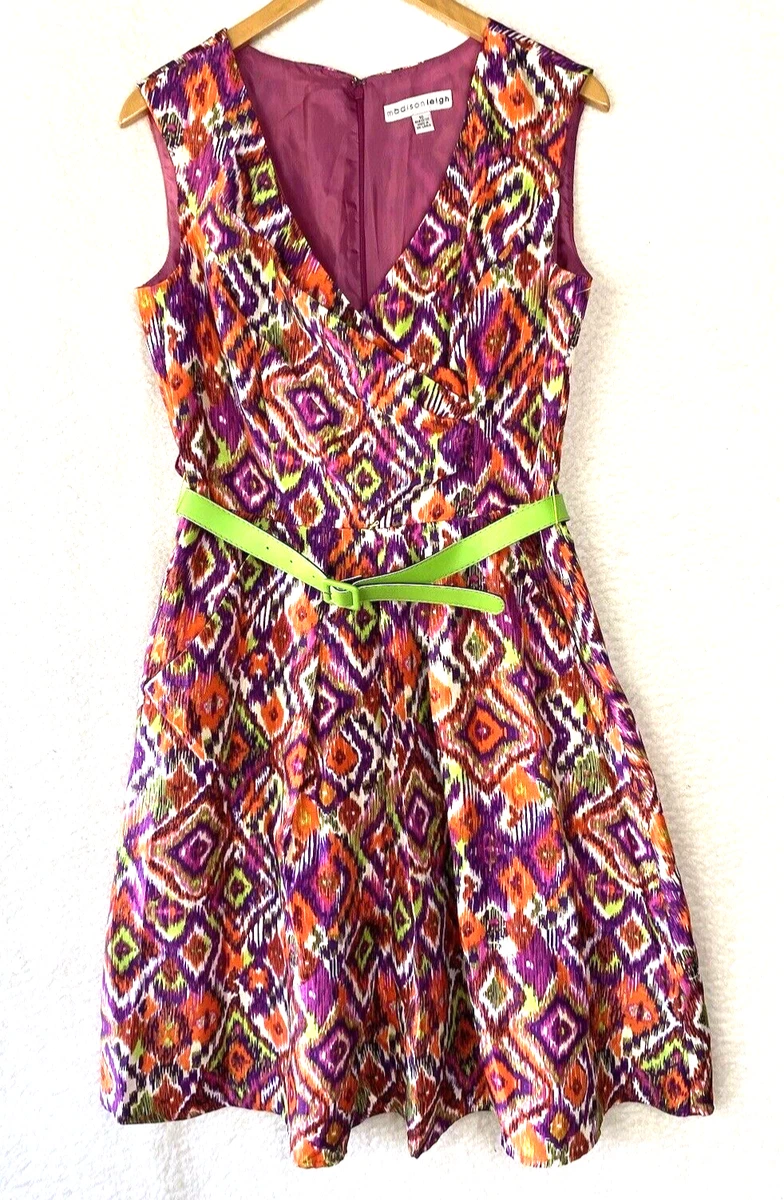 DV Robe courte à imprimé en satin avec ourlet à volants Robe courte en