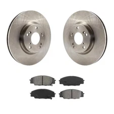 Front Disc Brake Rotors And Semi-Metallic Pads Kit For Honda Civic Acura RSX CSX