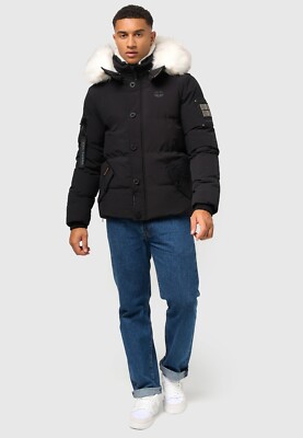 STONE HARBOUR Herren Winter Jacke Parka Teddyfell warm gefüttert