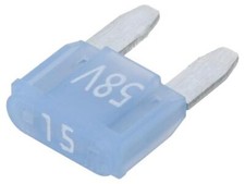 5X 341129-58V Sicherung: Schmelz 15A 58VDC KFZ 11,2mm Zinnlegierung ESKA