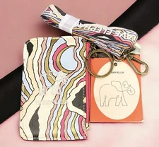 NWT Ivory Ella ID /Credit Card /Coin Wallet /Keychain/Lanyard Summit Design