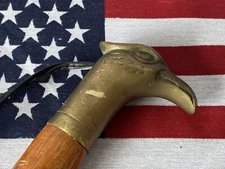 Vintage Brass Eagle Head Andre Sadek  Clothes/ Shoe Brush w/ Hanging Strap