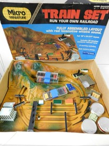 miniature train set