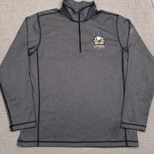 The North Face Tech 1/4 Zip Fleece Men's Large Gray Embroidered Stretch