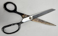 Vintage Hot Drop Forged Steel Sewing Scissors Made in the USA 8.5 Inches IDL