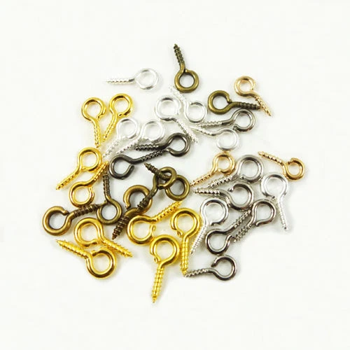 Metal Small Tiny Mini Screw Eye Pins Eye pins Hooks Eyelets