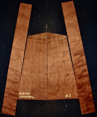 Guitar Luthier Tonewood WATERFALL FIGURED BUBINGA Acoustic backs sides SET