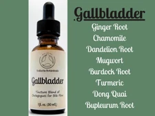 GALLBLADDER Herbal Tincture Blend / Liquid Extract / Organic Apothecary Herbs