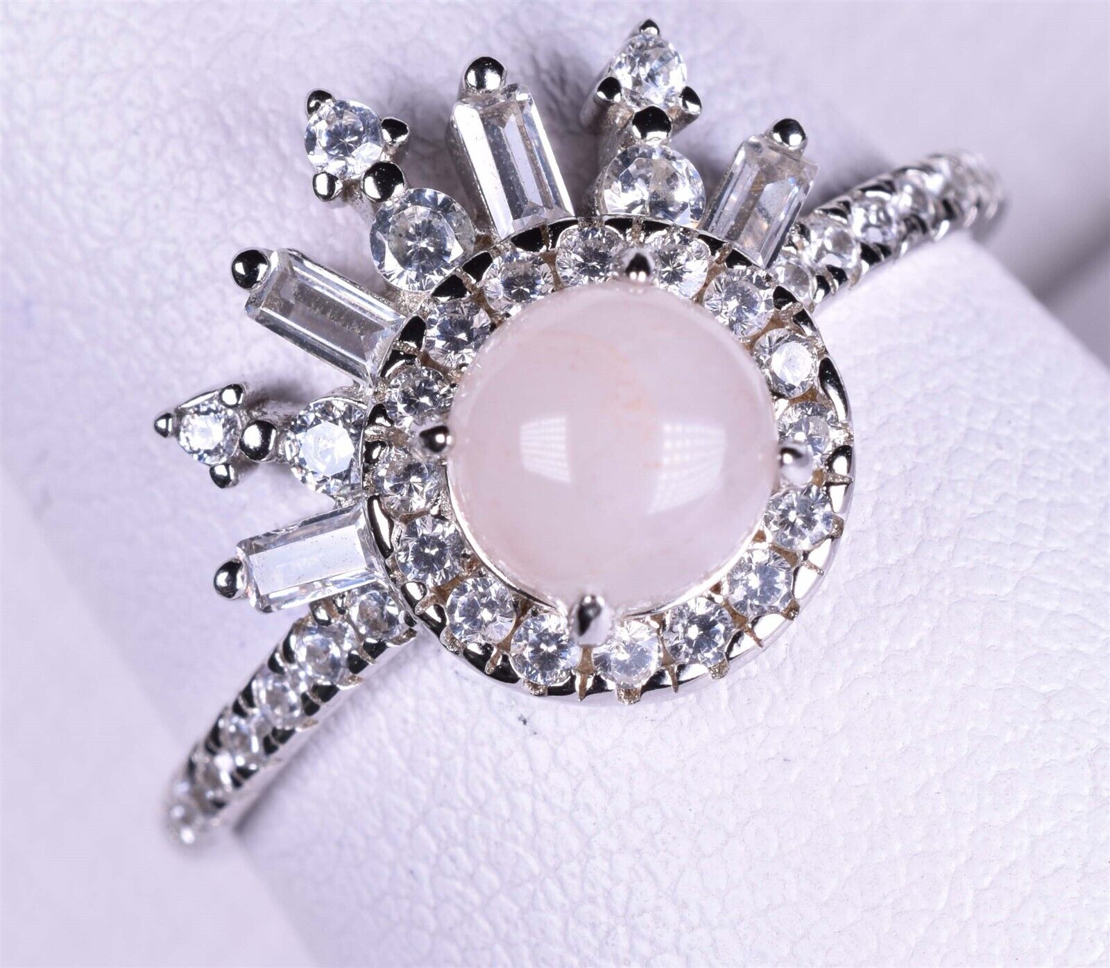 Bomb Party Sterling Ring, Tiara Style, Size 9 1/4