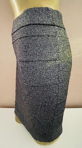 SUZY SHIER Bandage Style Pewter BODYCON Pencil SKIRT Size Medium - Picture 9 of 10