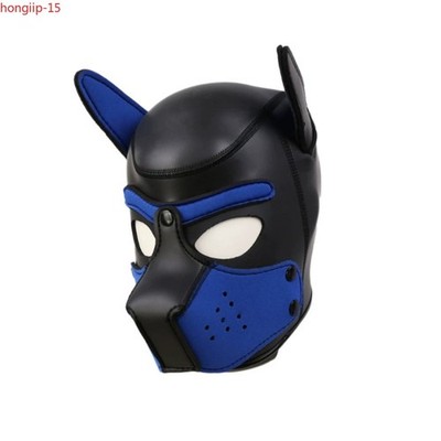 Pup Dog Head Mask Cosplay Hood Halloween Costume Prop Birthday Gift Party Decor