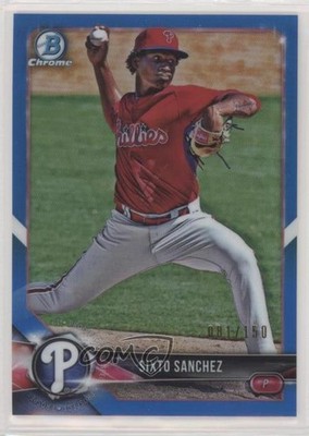 2018 Bowman Draft Chrome Blue Refractor 81/150 Sixto Sanchez #BDC-75 2l4